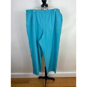 Alfred Dunner Light Blue High Waisted Pants with pockets